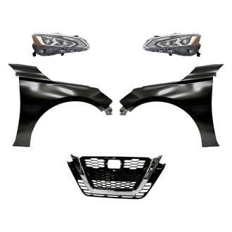 Replacement - 5-Piece Kit (Driver and Passenger Side Headlights, Grille, Driver and Passenger Side Fenders) (Standard Line)