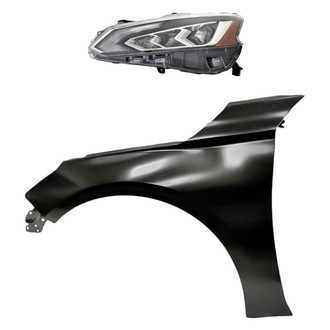 Replacement - 2-Piece Kit (Driver Side Headlight, Front Driver Side Fender) (Standard Line)