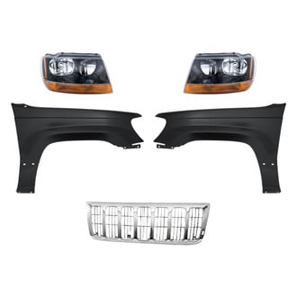 Replacement - 5-Piece Kit (Driver and Passenger Side Headlights, Grille, Driver and Passenger Side Fenders)