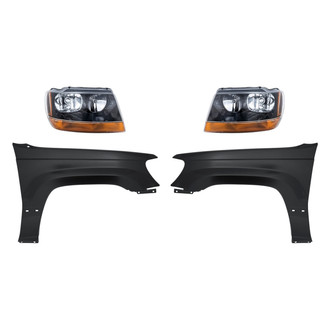 Replacement - 4-Piece Kit (Driver and Passenger Side Headlights, Driver and Passenger Side Fenders)