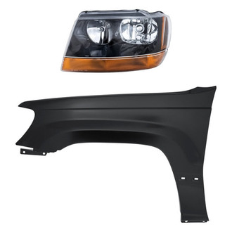 Replacement - 2-Piece Kit (Driver Side Headlight, Front Driver Side Fender)