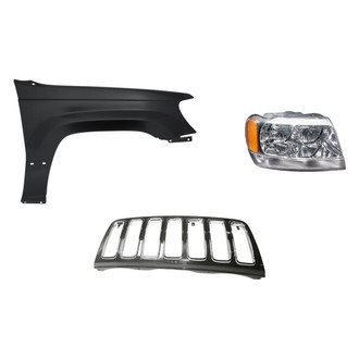 Replacement - 3-Piece Kit (Passenger Side Headlight, Grille, Front Passenger Side Fender) (Standard Line)