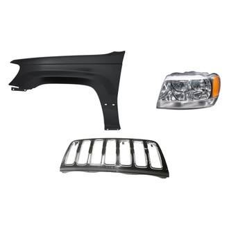 Replacement - 3-Piece Kit (Driver Side Headlight, Grille, Front Driver Side Fender) (Standard Line)