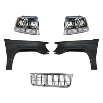 Replacement - 5-Piece Kit (Driver and Passenger Side Headlights, Inner and Outer Grille, Driver and Passenger Side Fenders) (Standard Line)
