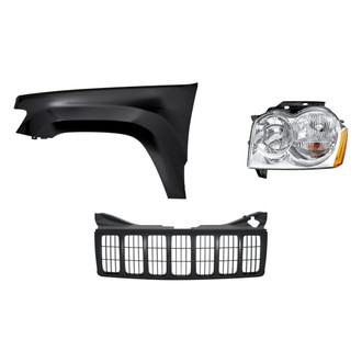 Replacement - 3-Piece Kit (Driver Side Headlight, Grille, Front Driver Side Fender) (Standard Line)