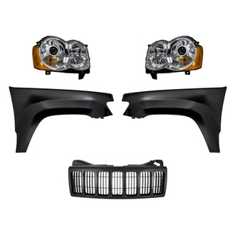 Replacement BNDL-256992 - 5-Piece Kit (Driver and Passenger Side Headlights, Grille, Driver and Passenger Side Fenders) (Standard Line)