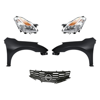 Replacement - 5-Piece Kit (Driver and Passenger Side Headlights, Grille, Driver and Passenger Side Fenders) (Standard Line)