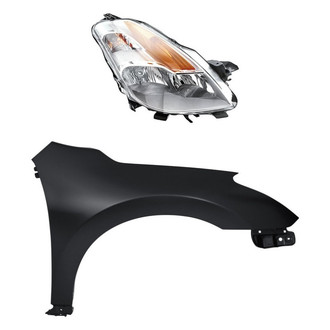 Replacement - 2-Piece Kit (Passenger Side Headlight, Front Passenger Side Fender) (Standard Line)