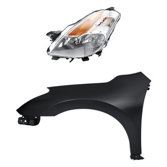 Replacement - 2-Piece Kit (Driver Side Headlight, Front Driver Side Fender) (Standard Line)