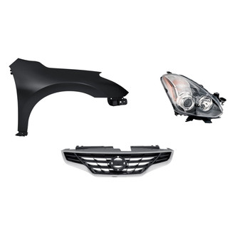 Replacement - 3-Piece Kit (Passenger Side Headlight, Grille, Front Passenger Side Fender) (Standard Line)