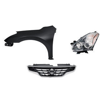 Replacement - 3-Piece Kit (Driver Side Headlight, Grille, Front Driver Side Fender) (Standard Line)
