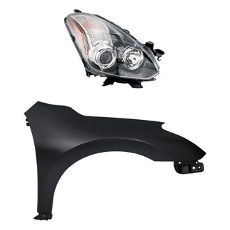 Replacement - 2-Piece Kit (Passenger Side Headlight, Front Passenger Side Fender) (Standard Line)