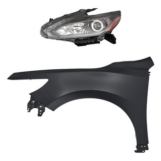 Replacement - 2-Piece Kit (Driver Side Headlight, Front Driver Side Fender) (CAPA Certified)