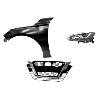 Replacement - 3-Piece Kit (Driver Side Headlight, Grille, Front Driver Side Fender) (CAPA Certified)