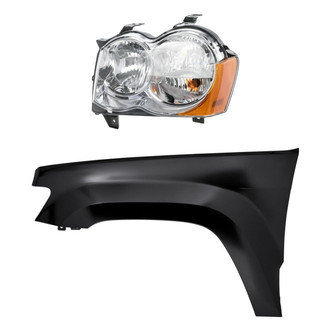 Replacement - 2-Piece Kit (Driver Side Headlight, Front Driver Side Fender)