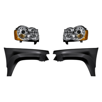 Replacement BNDL-257253 - 4-Piece Kit (Driver and Passenger Side Headlights, Driver and Passenger Side Fenders) (Standard Line)