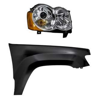 Replacement BNDL-257254 - 2-Piece Kit (Passenger Side Headlight, Front Passenger Side Fender) (Standard Line)