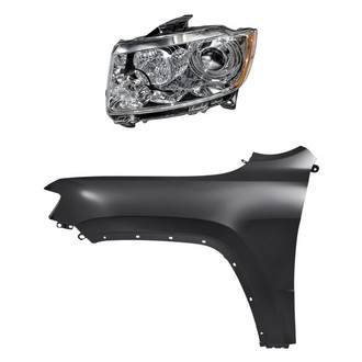 Replacement - 2-Piece Kit (Driver Side Headlight, Front Driver Side Fender)