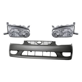 Replacement - 3-Piece Kit (Driver and Passenger Side Headlights, Front Bumper Cover) (Standard Line)