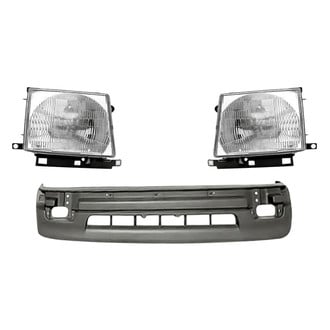 Replacement - 3-Piece Kit (Driver and Passenger Side Headlights, Front Bumper Cover) (Standard Line)