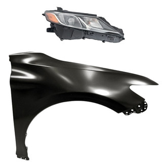 Replacement - 2-Piece Kit (Passenger Side Headlight, Front Passenger Side Fender)