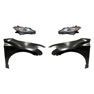Replacement - 4-Piece Kit (Driver and Passenger Side Headlights, Driver and Passenger Side Fenders) (Standard Line)