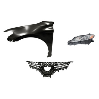 Replacement - 3-Piece Kit (Driver Side Headlight, Grille, Front Driver Side Fender) (Standard Line)