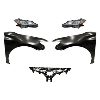 Replacement - 5-Piece Kit (Driver and Passenger Side Headlights, Grille, Driver and Passenger Side Fenders) (CAPA Certified)