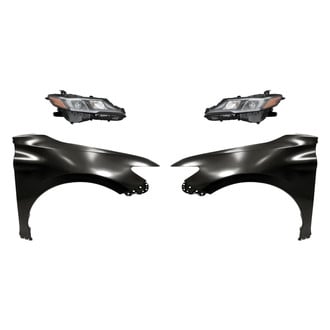 Replacement - 4-Piece Kit (Driver and Passenger Side Headlights, Driver and Passenger Side Fenders) (CAPA Certified)