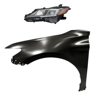 Replacement - 2-Piece Kit (Driver Side Headlight, Front Driver Side Fender) (CAPA Certified)