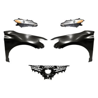 Replacement - 5-Piece Kit (Driver and Passenger Side Headlights, Grille, Driver and Passenger Side Fenders) (Standard Line)