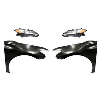 Replacement - 4-Piece Kit (Driver and Passenger Side Headlights, Driver and Passenger Side Fenders) (CAPA Certified)