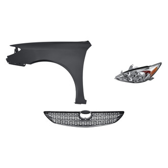 Replacement - 3-Piece Kit (Driver Side Headlight, Grille, Front Driver Side Fender) (Standard Line)
