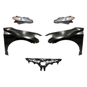 Replacement - 5-Piece Kit (Driver and Passenger Side Headlights, Grille, Driver and Passenger Side Fenders) (CAPA Certified)
