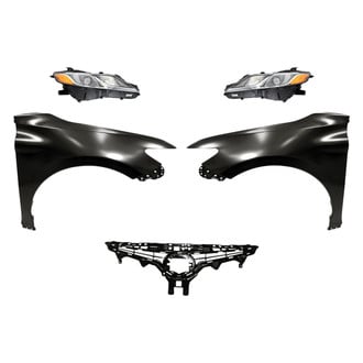 Replacement - 5-Piece Kit (Driver and Passenger Side Headlights, Grille, Driver and Passenger Side Fenders) (Standard Line)