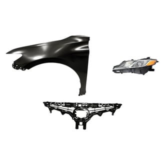 Replacement - 3-Piece Kit (Driver Side Headlight, Grille, Front Driver Side Fender) (CAPA Certified)