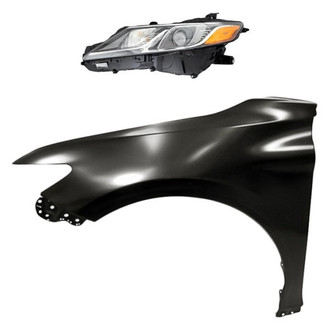 Replacement - 2-Piece Kit (Driver Side Headlight, Front Driver Side Fender) (CAPA Certified)