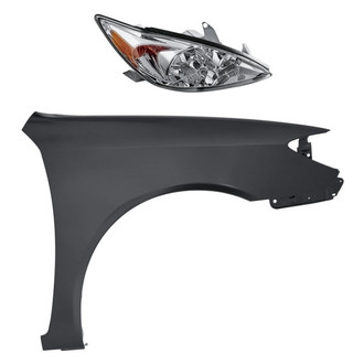 Replacement - 2-Piece Kit (Passenger Side Headlight, Front Passenger Side Fender) (CAPA Certified)