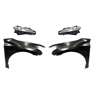 Replacement - 4-Piece Kit (Driver and Passenger Side Headlights, Driver and Passenger Side Fenders) (CAPA Certified)