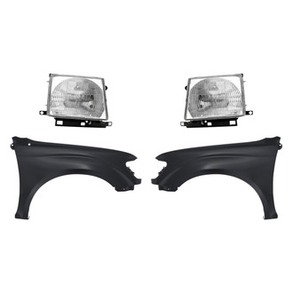 Replacement - 4-Piece Kit (Driver and Passenger Side Headlights, Driver and Passenger Side Fenders) (Standard Line)