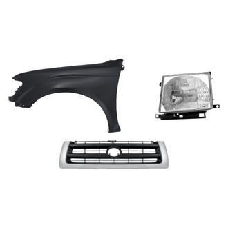 Replacement - 3-Piece Kit (Driver Side Headlight, Grille, Front Driver Side Fender) (Standard Line)