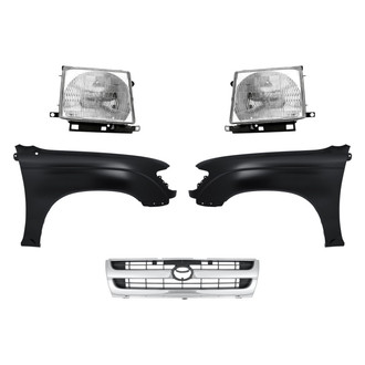 Replacement - 5-Piece Kit (Driver and Passenger Side Headlights, Grille, Driver and Passenger Side Fenders) (Standard Line)