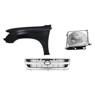 Replacement - 3-Piece Kit (Driver Side Headlight, Grille, Front Driver Side Fender) (Standard Line)