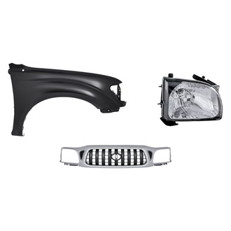 Replacement - 3-Piece Kit (Passenger Side Headlight, Grille, Front Passenger Side Fender) (Standard Line)