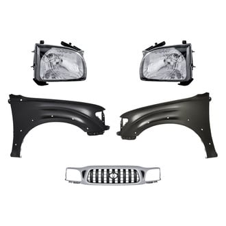 Replacement - 5-Piece Kit (Driver and Passenger Side Headlights, Grille, Driver and Passenger Side Fenders) (Standard Line)