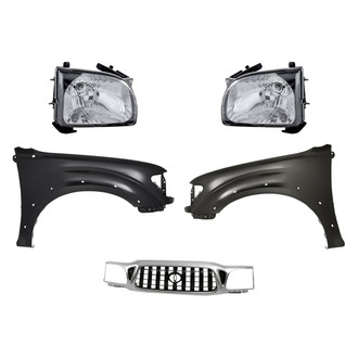 Replacement - 5-Piece Kit (Driver and Passenger Side Headlights, Grille, Driver and Passenger Side Fenders) (Standard Line)