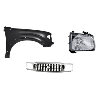 Replacement - 3-Piece Kit (Passenger Side Headlight, Grille, Front Passenger Side Fender) (Standard Line)