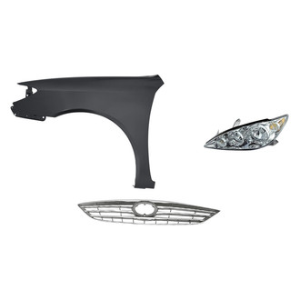 Replacement - 3-Piece Kit (Driver Side Headlight, Grille, Front Driver Side Fender) (Standard Line)