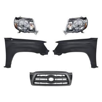 Replacement - 5-Piece Kit (Driver and Passenger Side Headlights, Grille, Driver and Passenger Side Fenders) (Standard Line)
