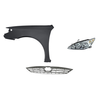 Replacement - 3-Piece Kit (Driver Side Headlight, Grille, Front Driver Side Fender) (Standard Line)